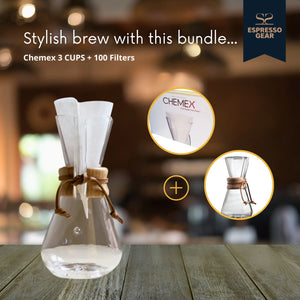 Chemex 3 csésze + 100 szűrő ESPRESSO GEAR