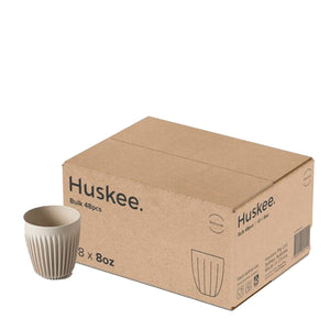 Huskee Mugg 8oz Naturlig färg - 48 pack - Barista och Espresso